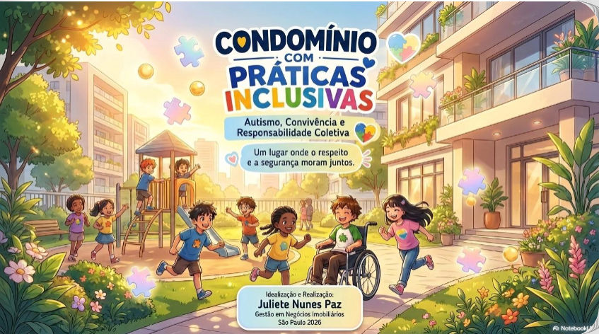 Capa da cartilha Condomínio com Práticas Inclusivas: autismo, convivência e responsabilidade coletiva
